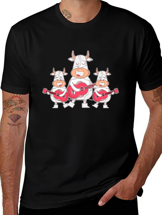 Cow Band T-Shirt - Musical Animal Tee
