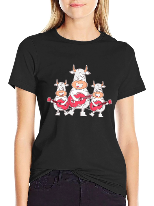 Cow Band T-Shirt - Musical Animal Tee