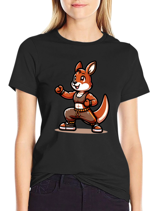 Cool Kangaroo Cartoon Graphic T-Shirt