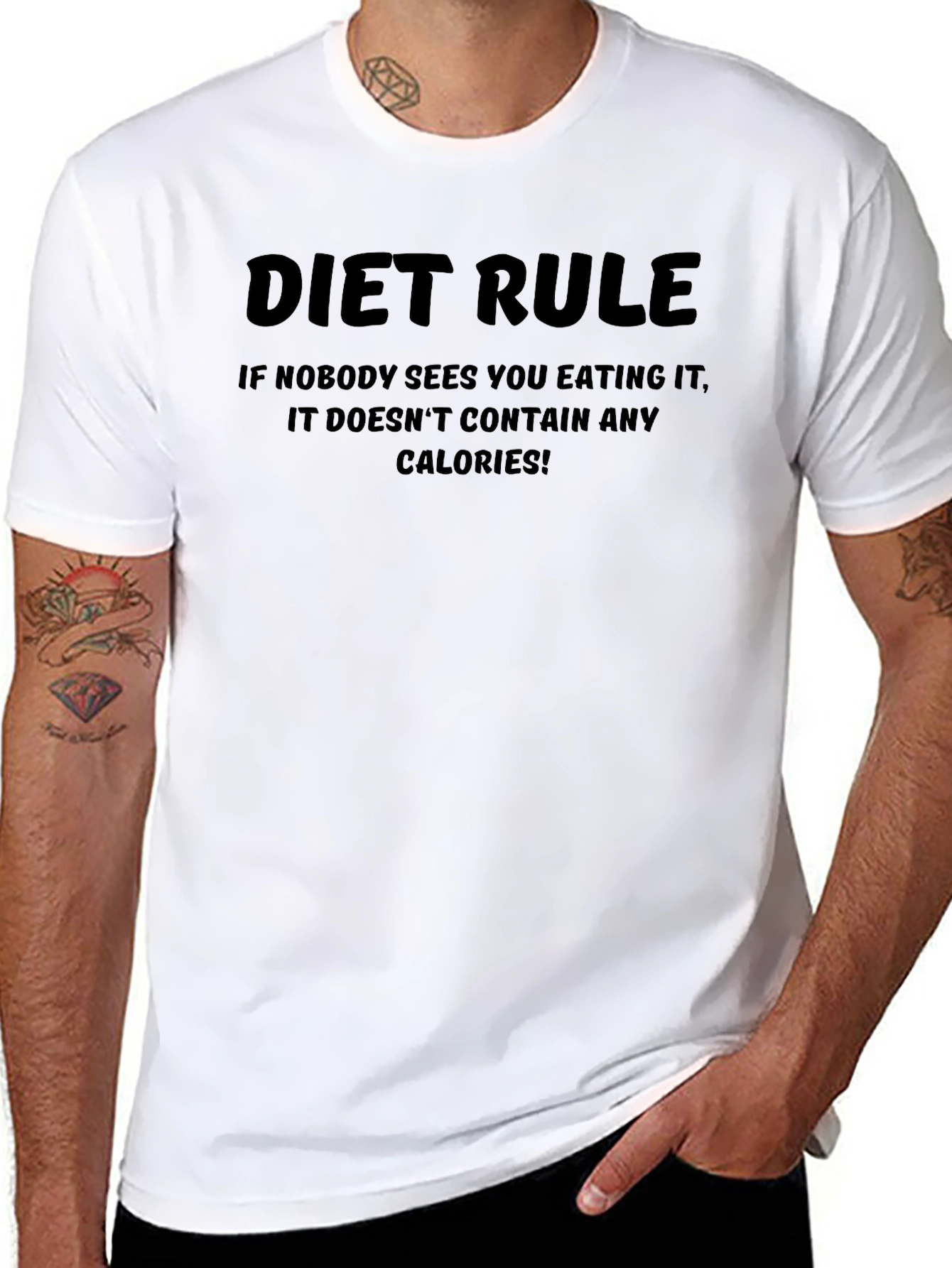 Diet Rule Funny T-Shirt - If Nobody Sees You...