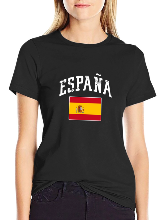 España Flag Graphic Tee - Black