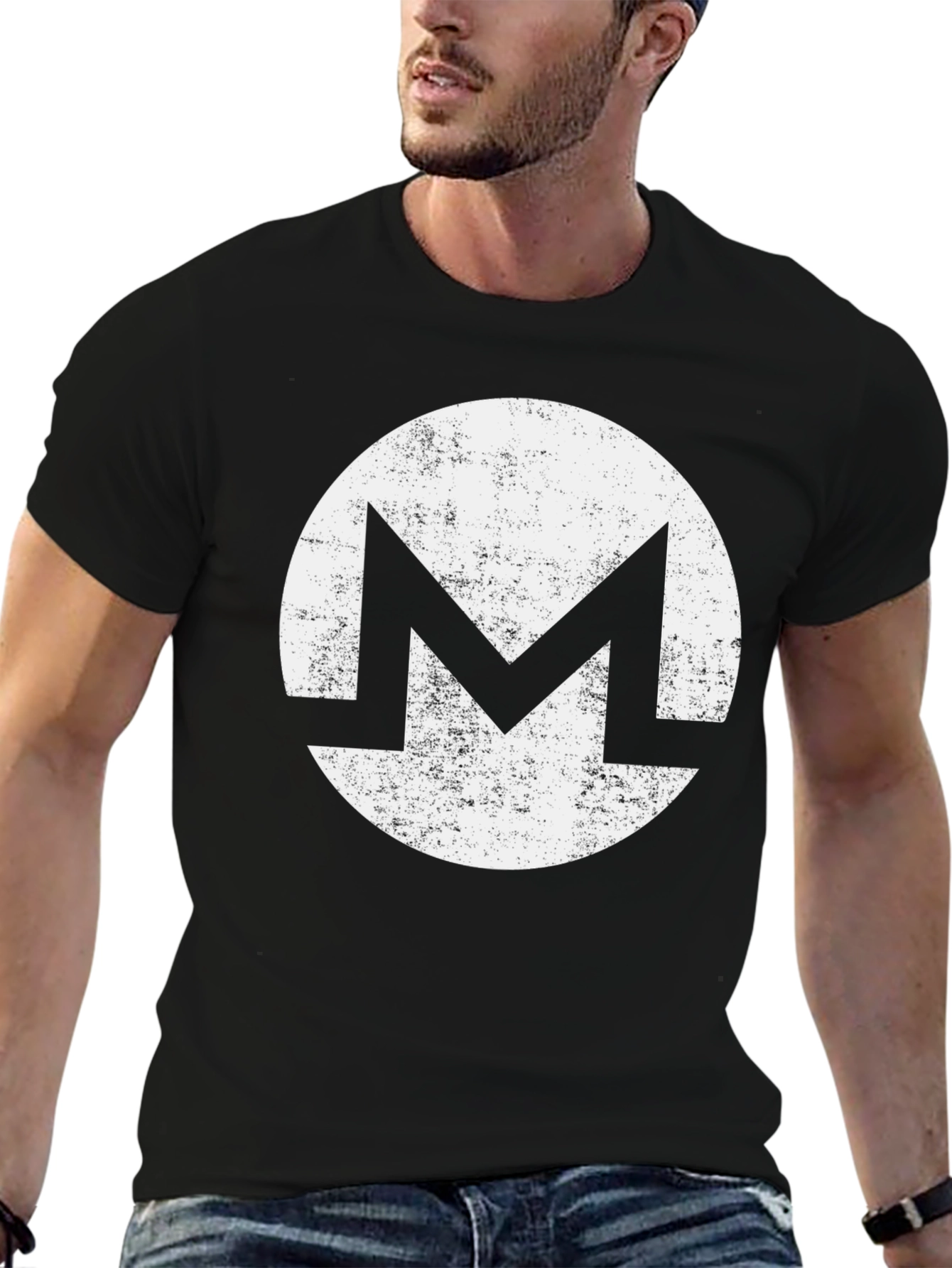 Monero Cryptocurrency Logo Black T-Shirt