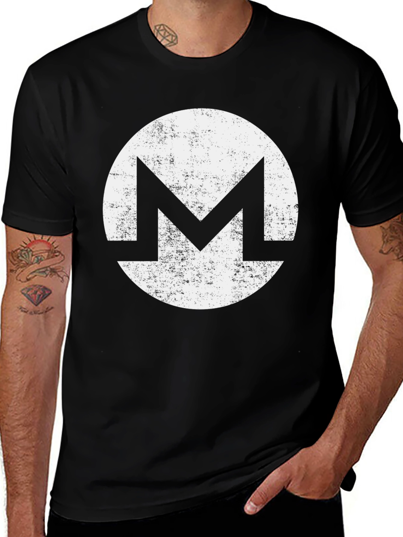 Monero Cryptocurrency Logo Black T-Shirt