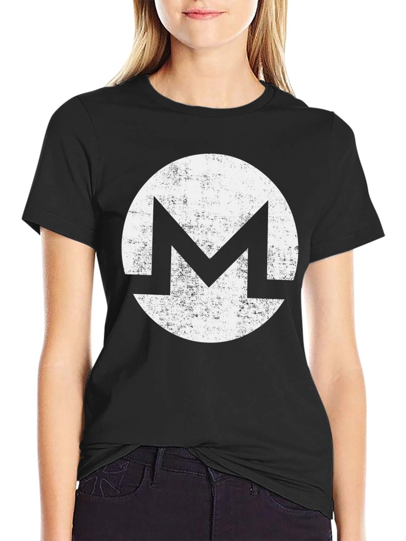 Monero Cryptocurrency Logo Black T-Shirt