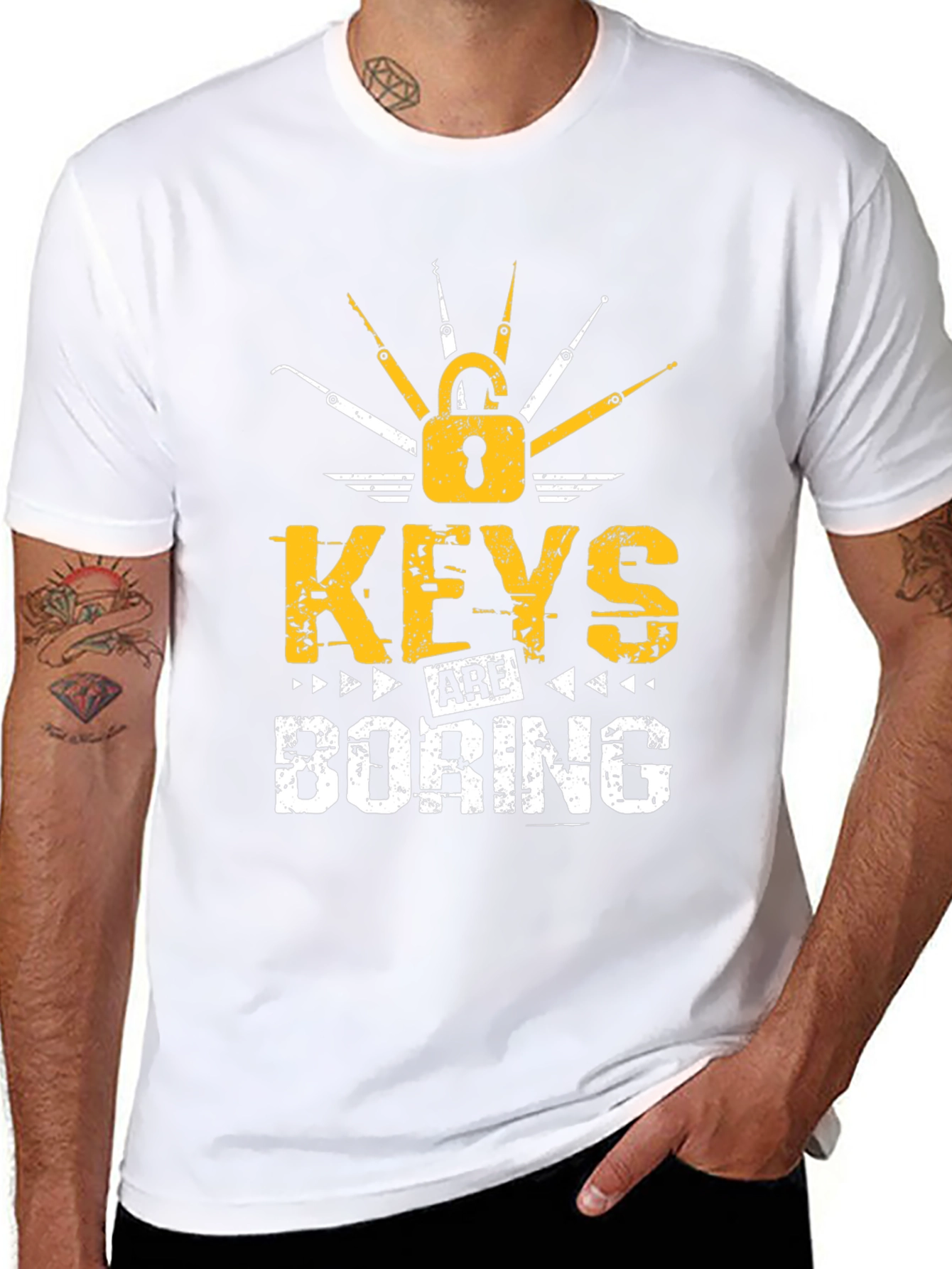Keys Are Boring T-Shirt - Lock Picking Design