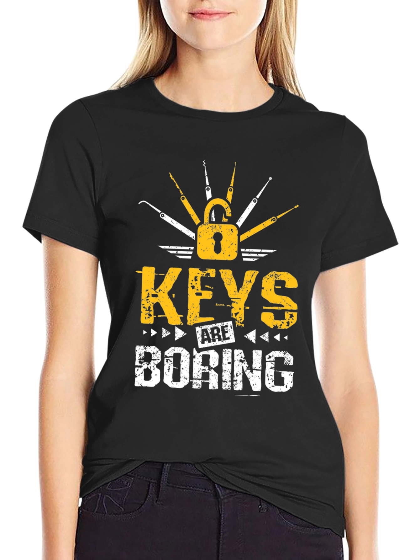 Keys Are Boring T-Shirt - Lock Picking Design