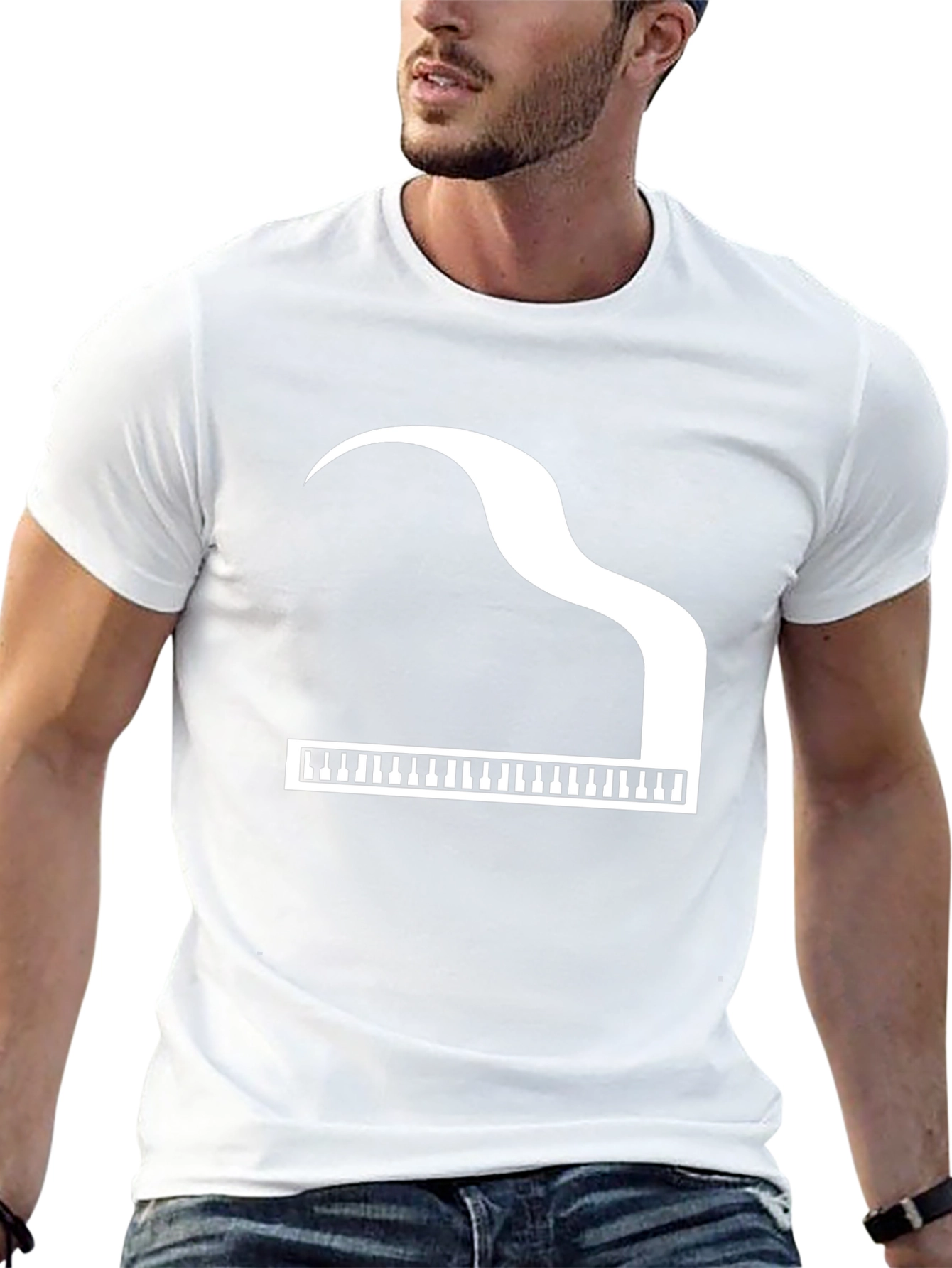 Piano Graphic Black T-Shirt