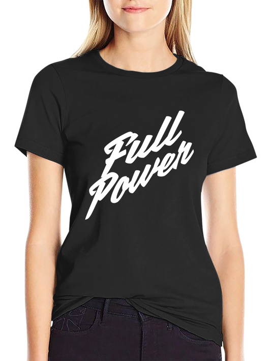 Full Power Graphic Print Black T-Shirt