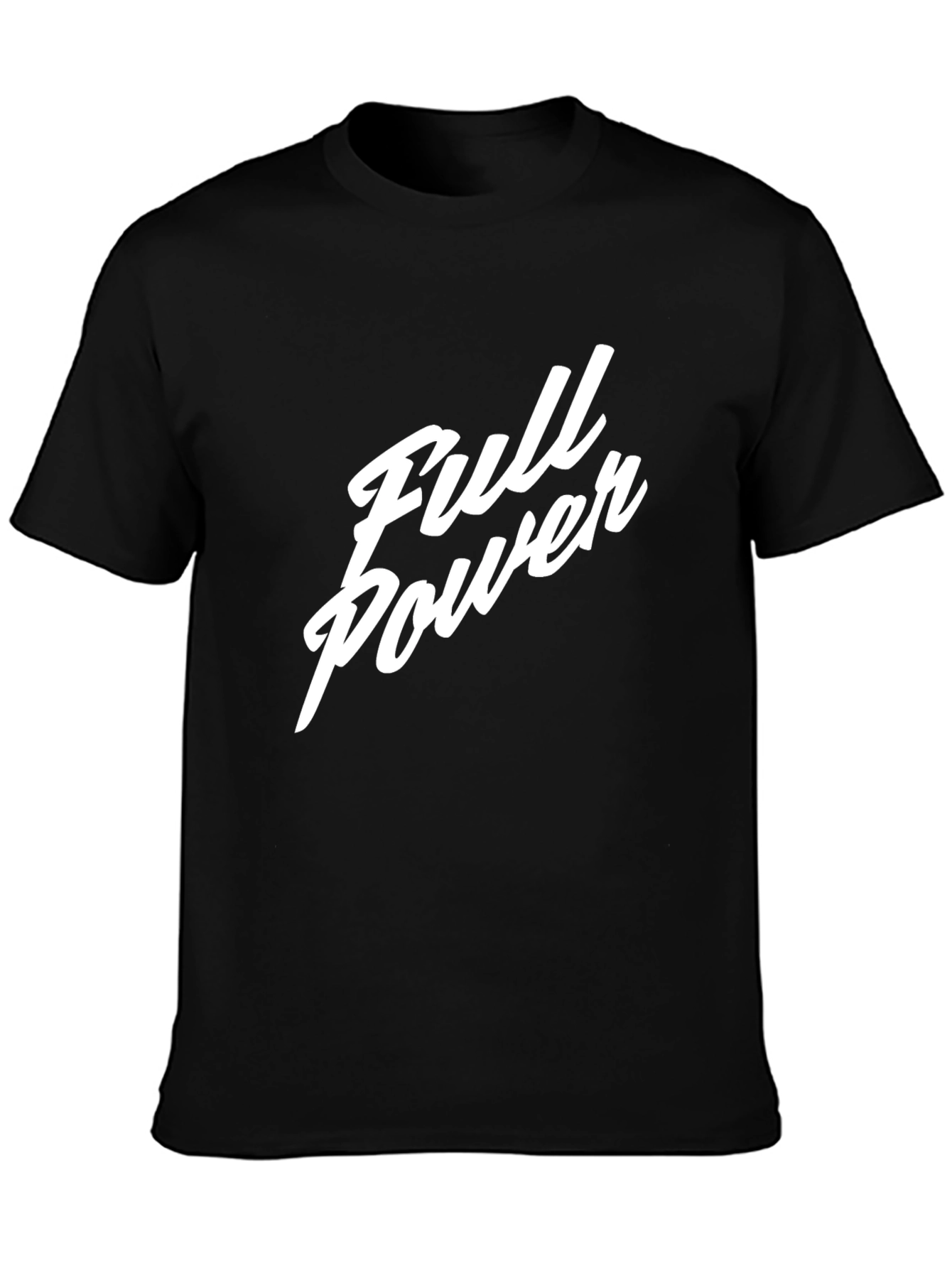 Full Power Graphic Print Black T-Shirt