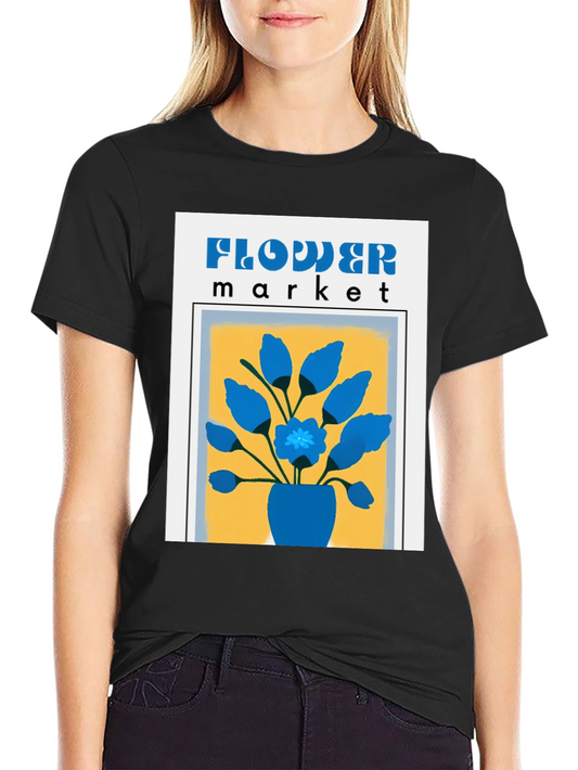 Flower Market Graphic Tee - Classic Design