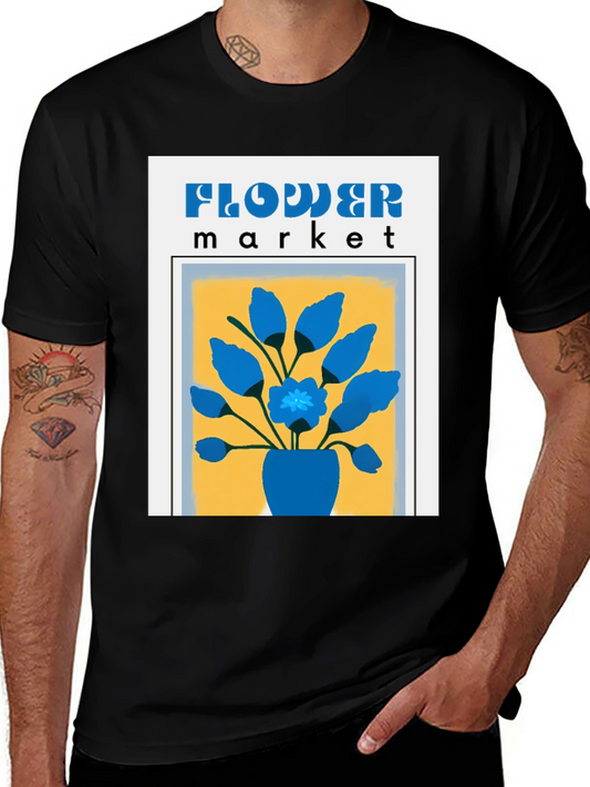 Flower Market Graphic Tee - Classic Design