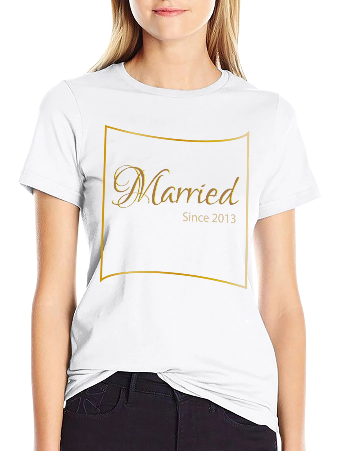 Married Since 2013 Black Graphic T-Shirt