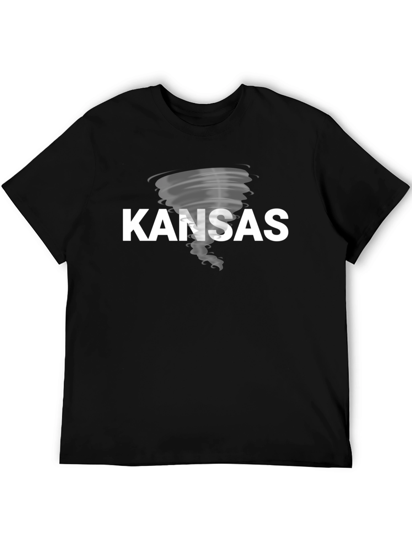 Kansas Tornado T-Shirt - Black Short Sleeve