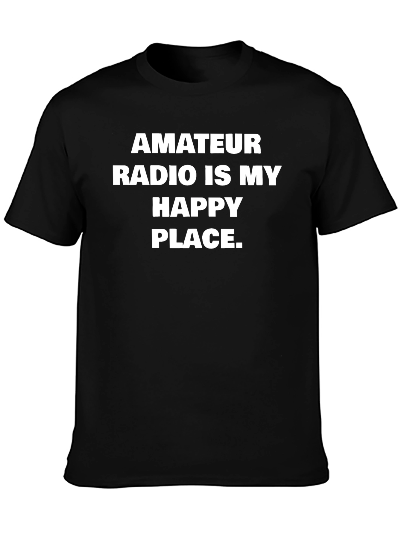 Amateur Radio Happy Place T-Shirt - Black