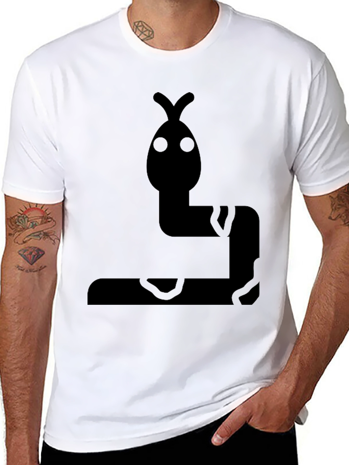 Cool Snake Graphic Black T-Shirt