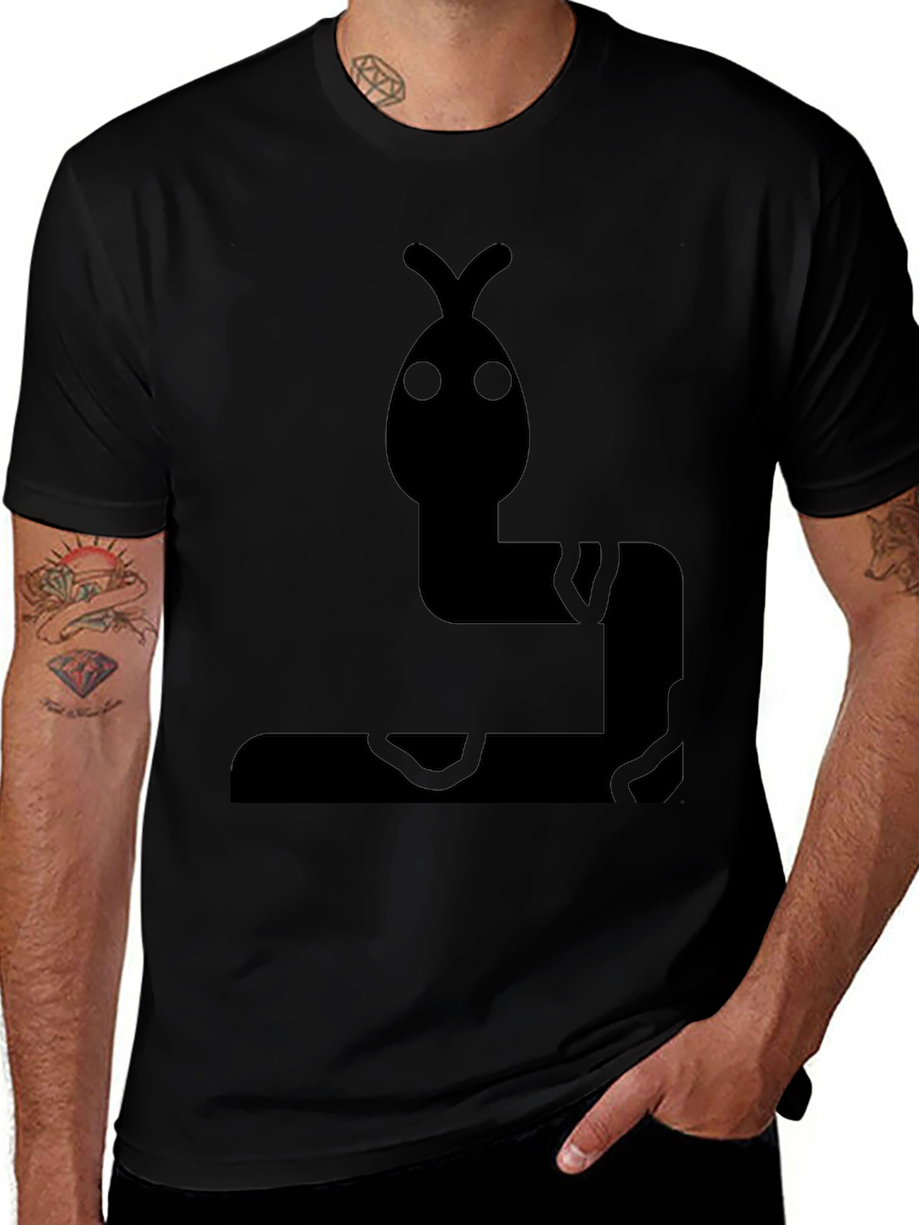 Cool Snake Graphic Black T-Shirt