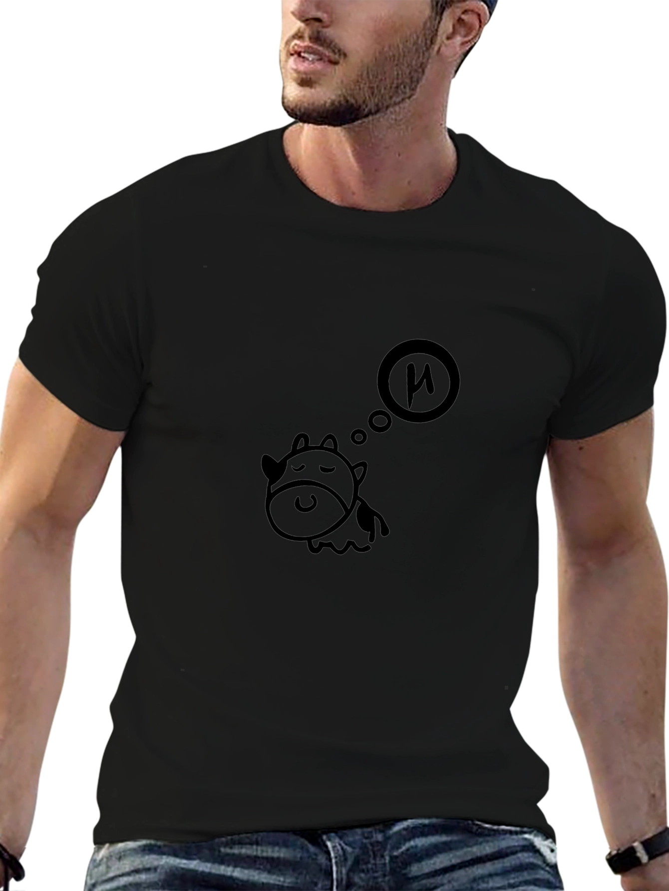 Dreaming Cow Graphic Tee - Soft Cotton Blend