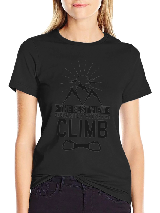 Climb Mountains Black T-Shirt - Motivational Graphic Tee