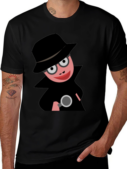 Cartoon Detective T-Shirt: Funny Spy Design