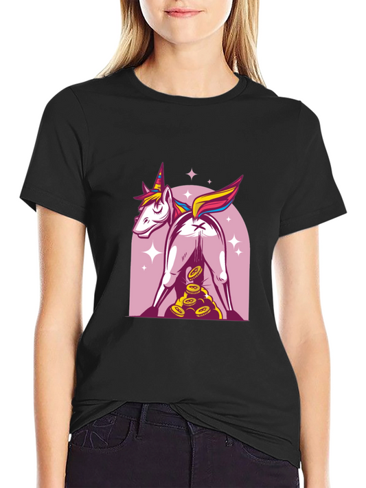 Funny Unicorn Butthole Rainbow Humor T-Shirt