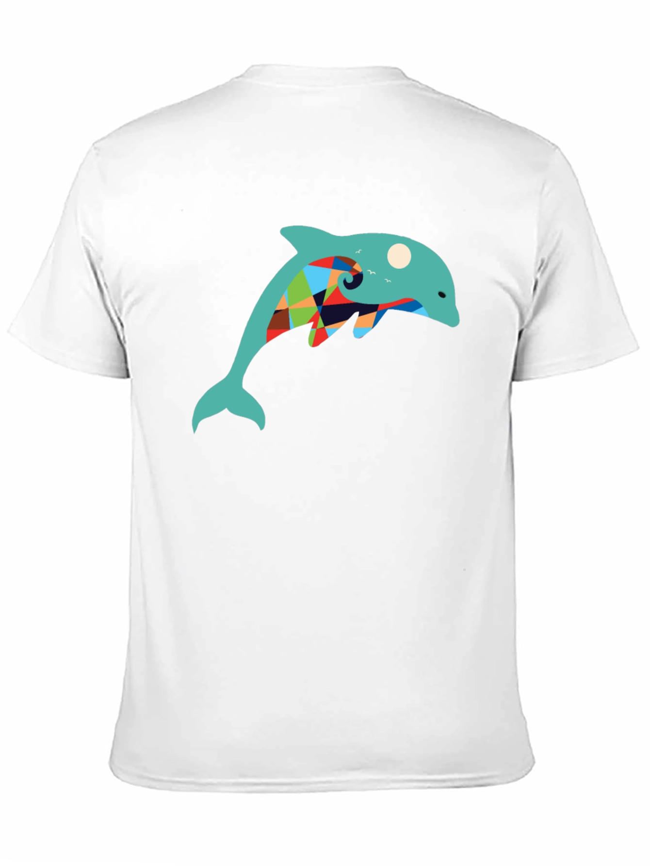 Dolphin Graphic Print Tee - Stylish Black T-Shirt