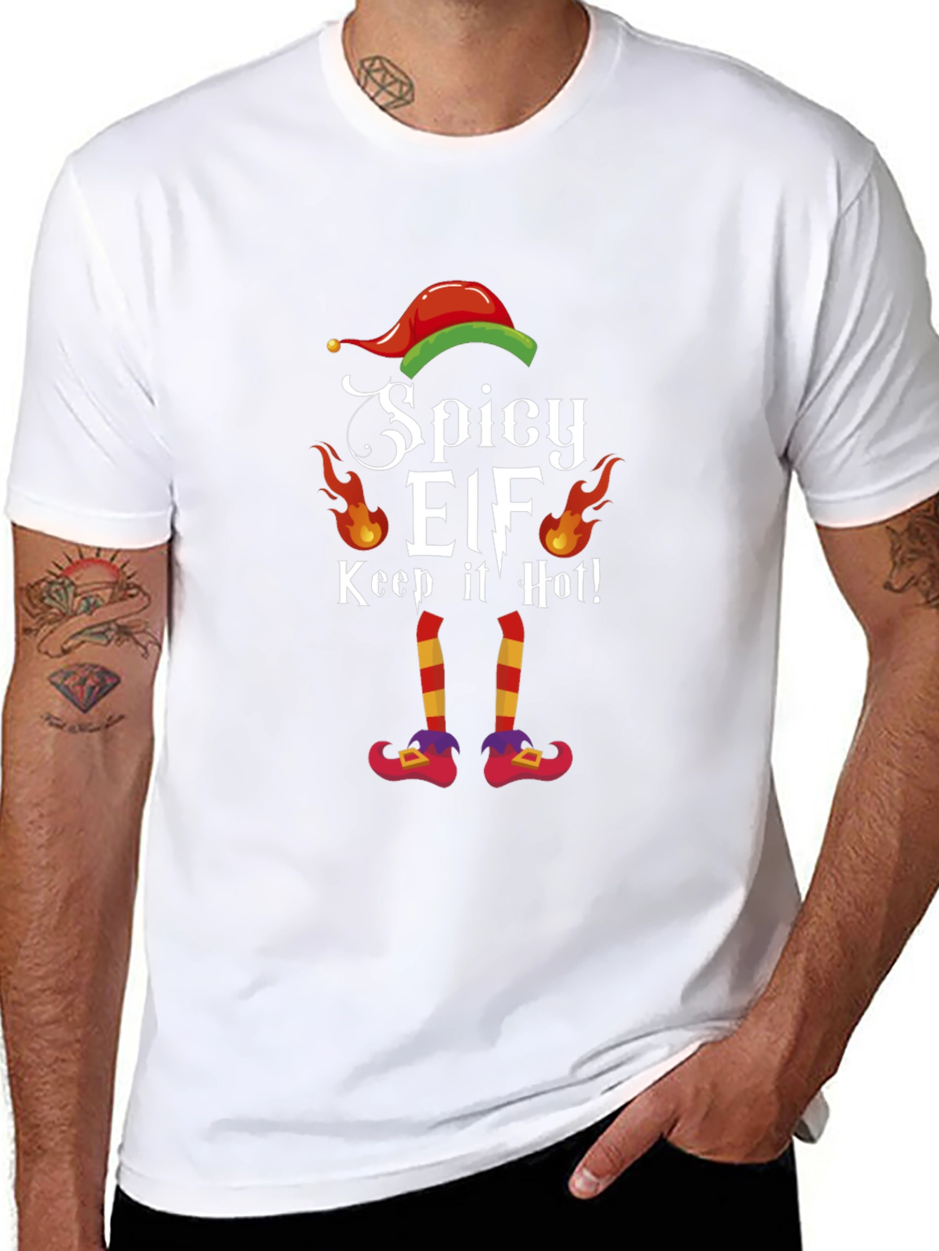 Spicy Elf T-Shirt - Keep It Hot Christmas Tee