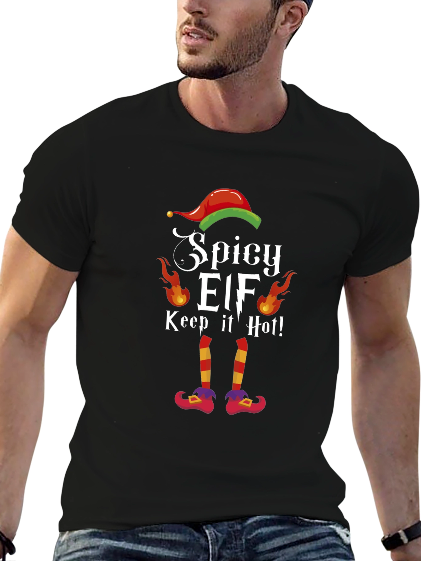 Spicy Elf T-Shirt - Keep It Hot Christmas Tee