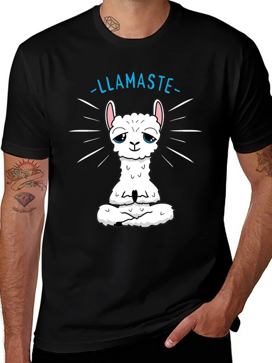 Llamaste T-Shirt - Meditating Llama Yoga Tee