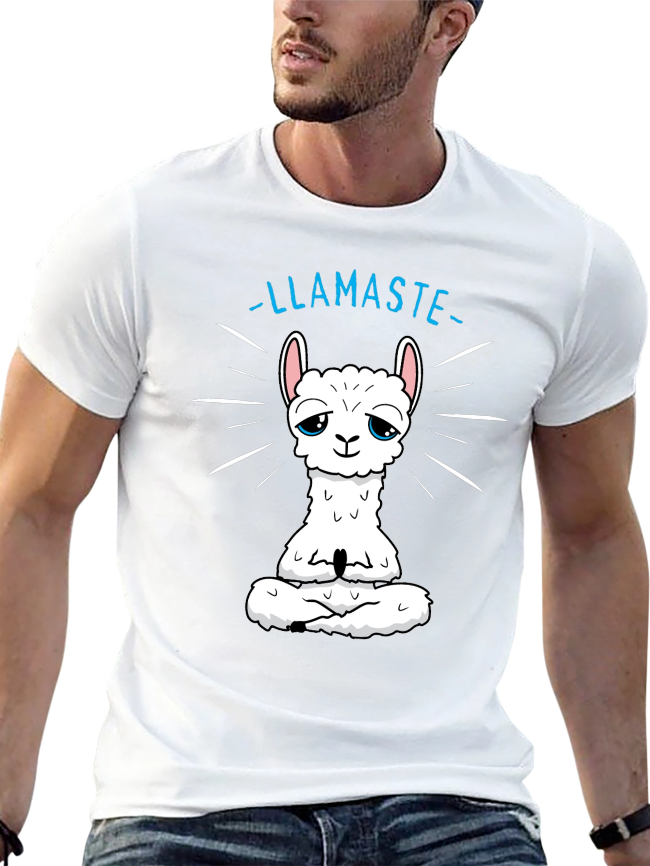 Llamaste T-Shirt - Meditating Llama Yoga Tee