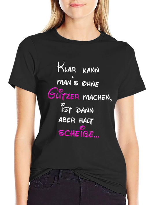 Funny German Glitter T-Shirt