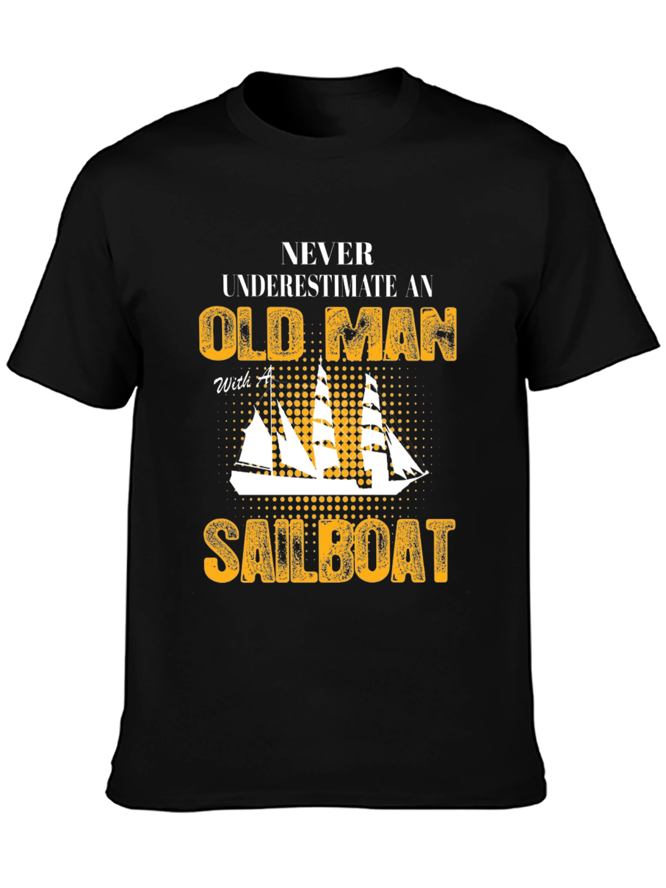 Old Man Sailboat Graphic Tee