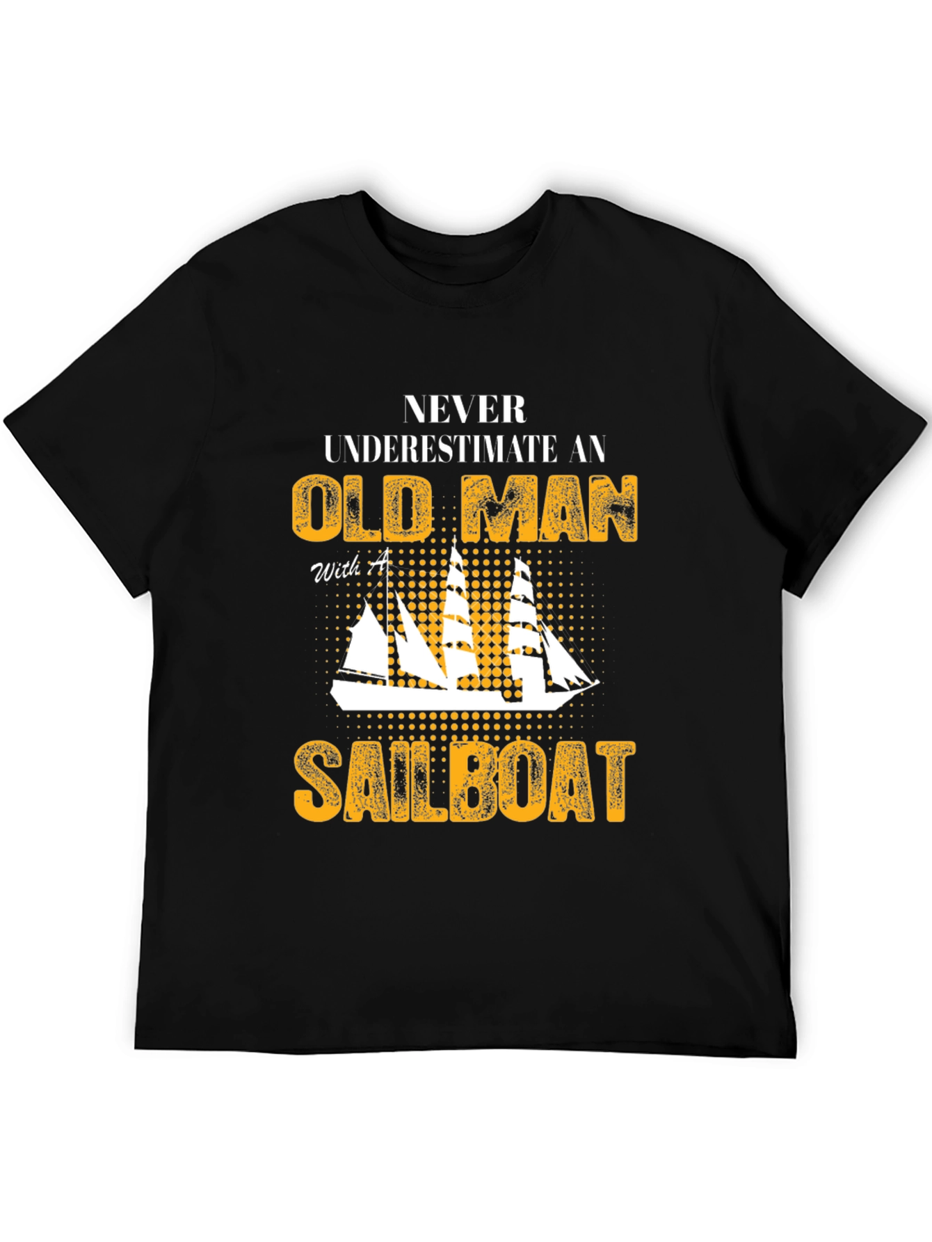 Old Man Sailboat Graphic Tee