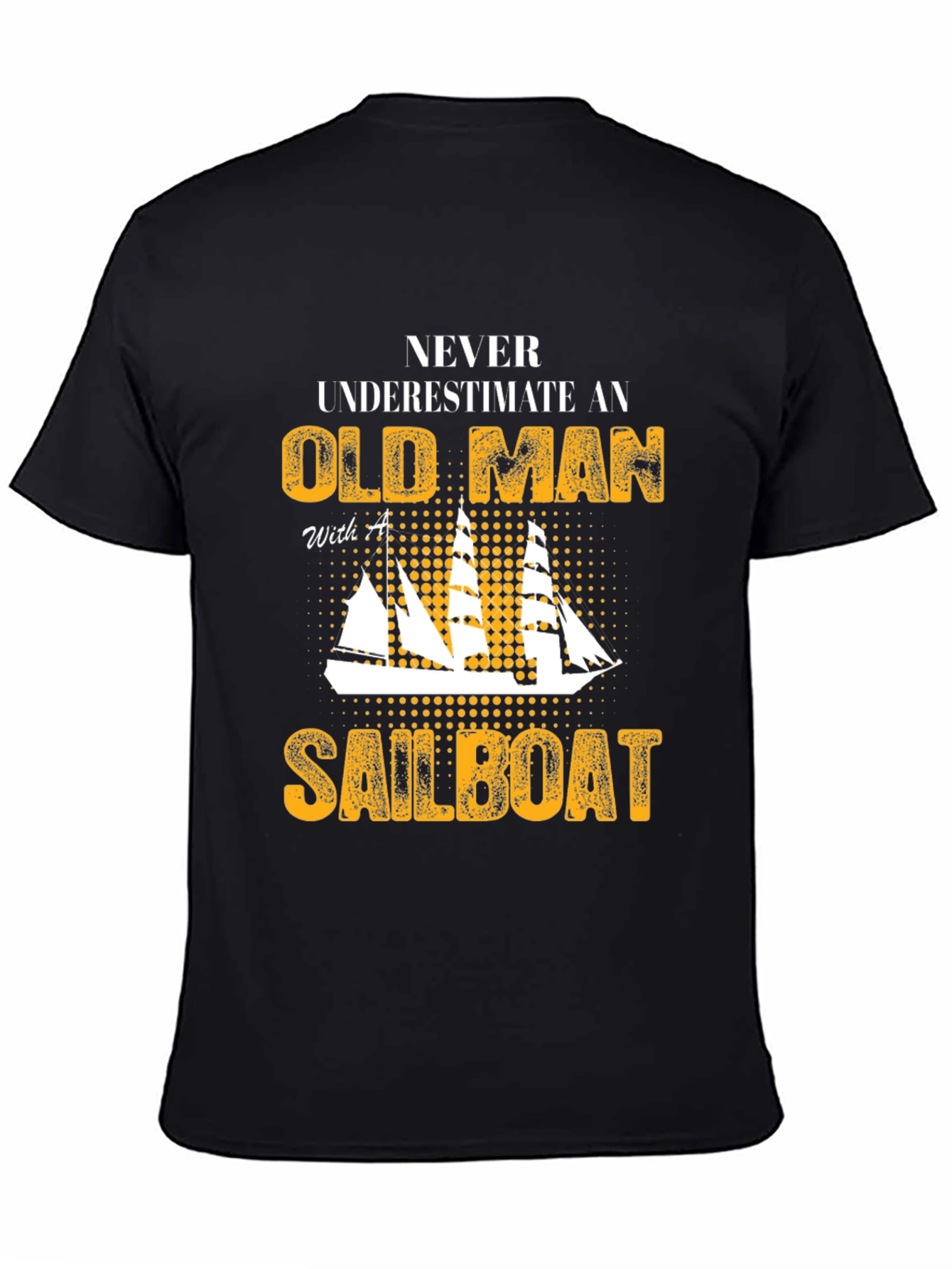 Old Man Sailboat Graphic Tee