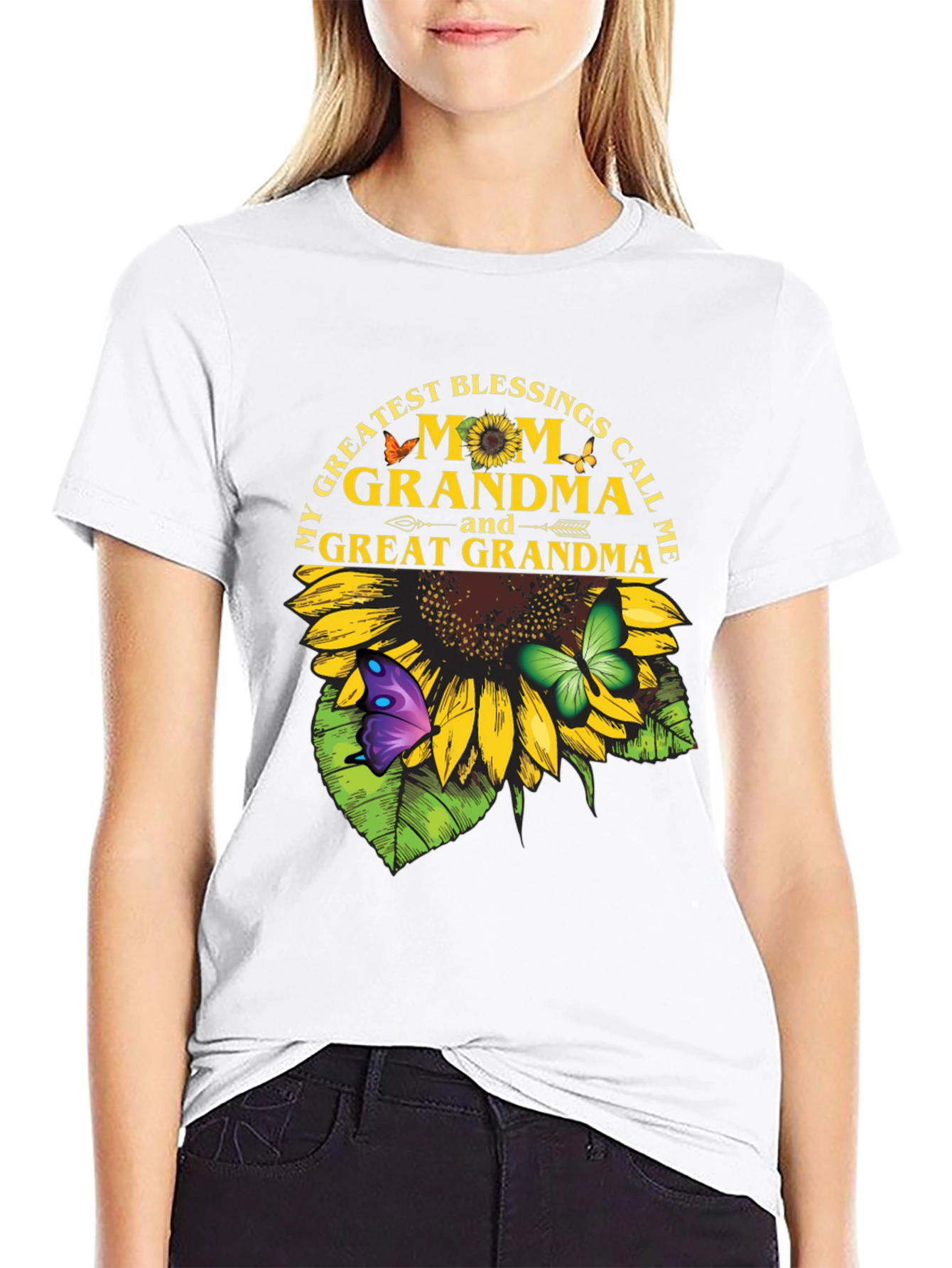 Mom Grandma Great Grandma Sunflower T-Shirt