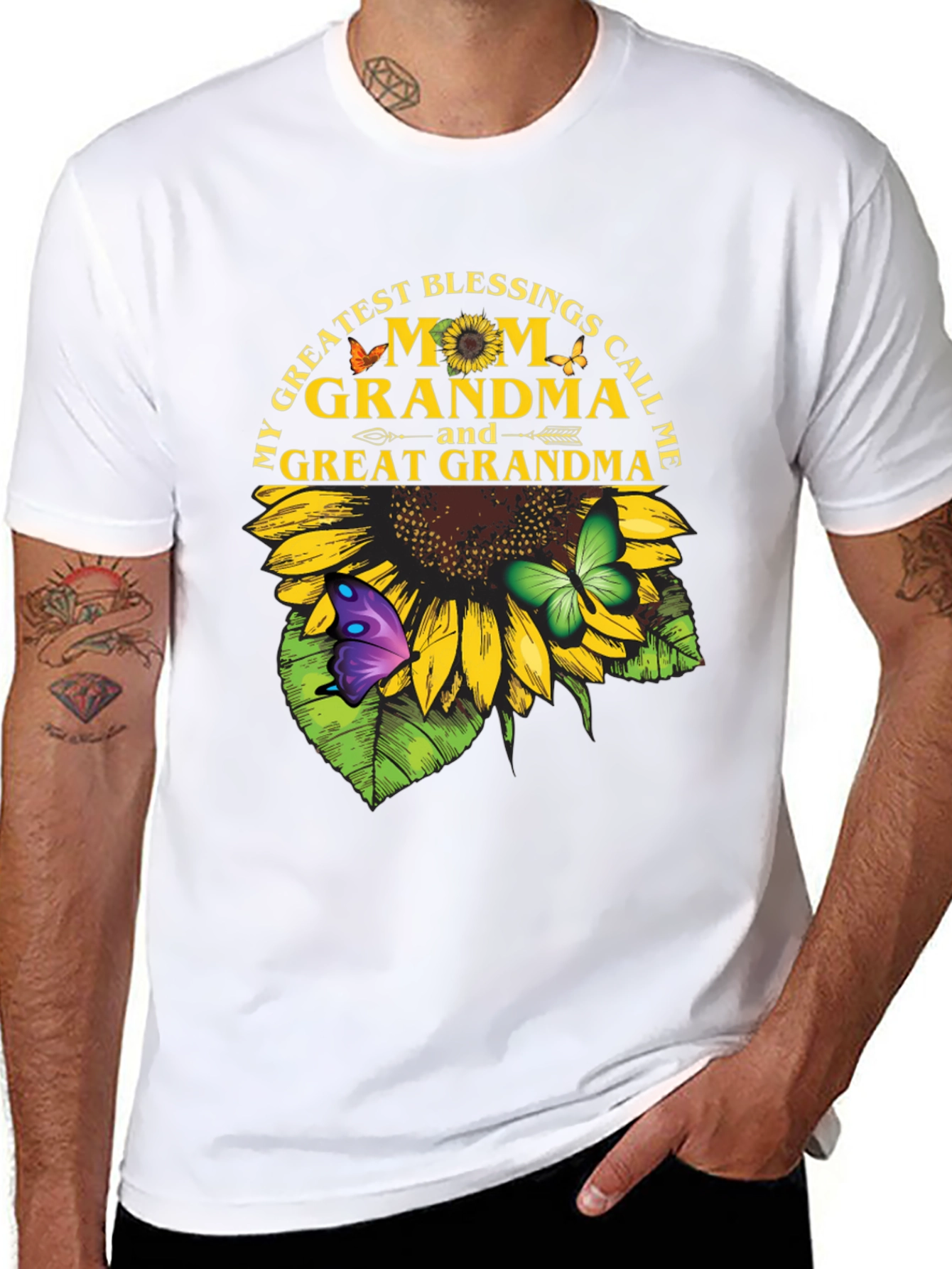 Mom Grandma Great Grandma Sunflower T-Shirt