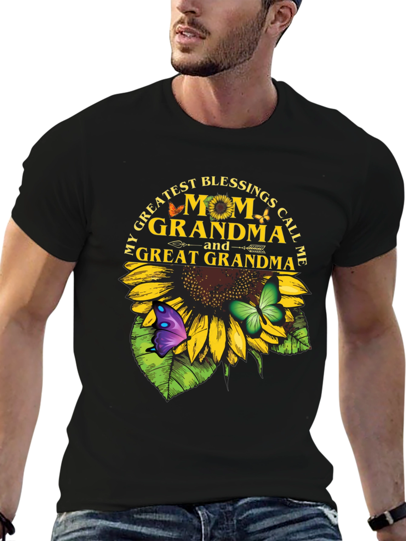 Mom Grandma Great Grandma Sunflower T-Shirt