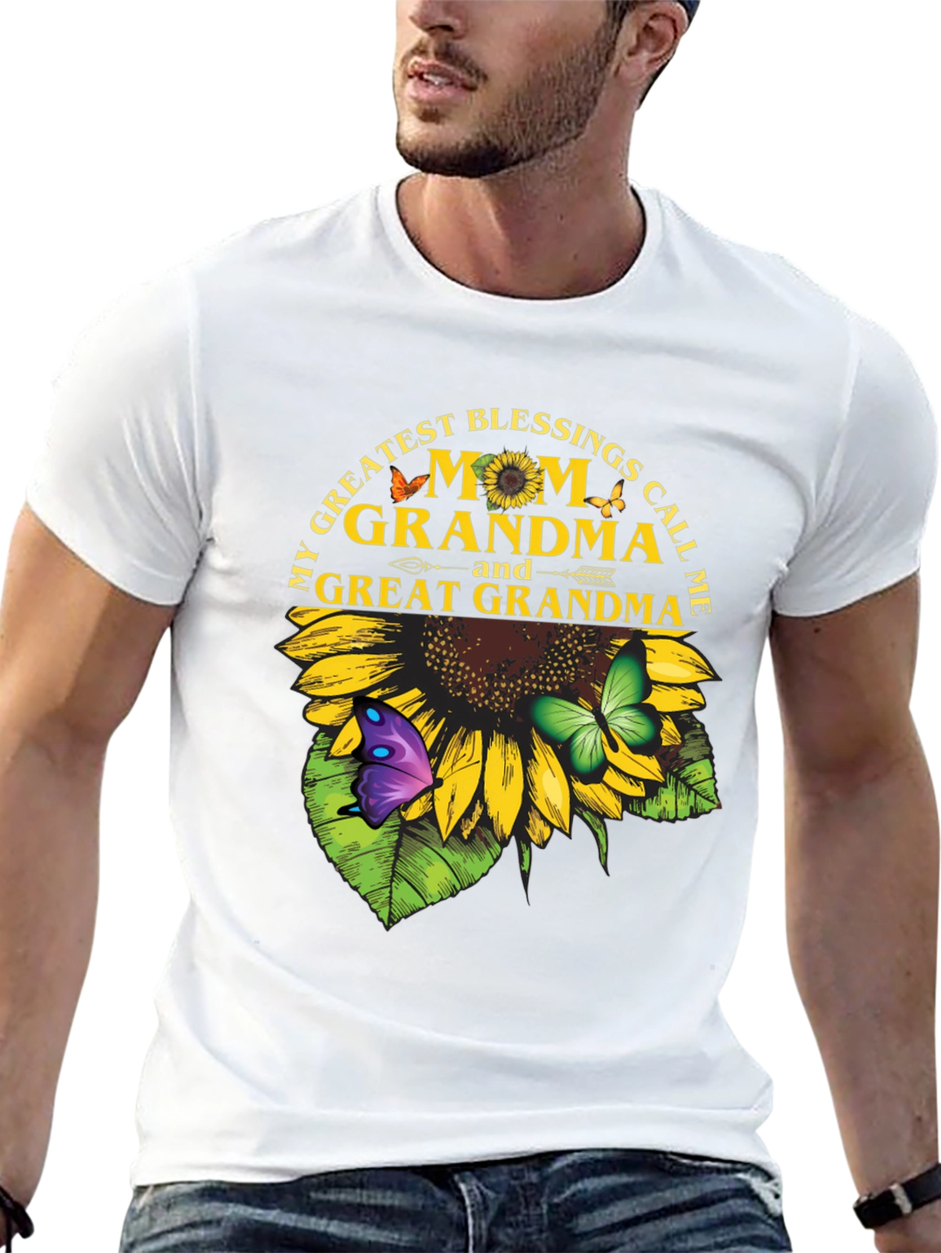 Mom Grandma Great Grandma Sunflower T-Shirt
