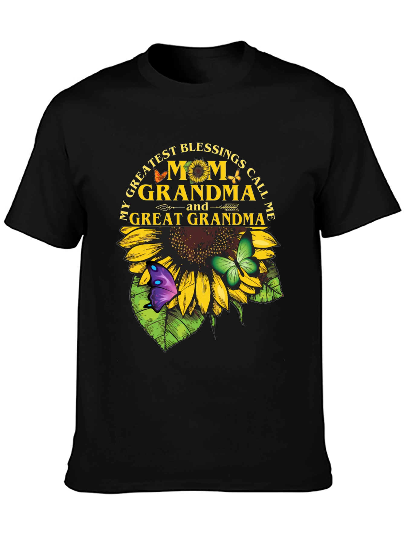 Mom Grandma Great Grandma Sunflower T-Shirt