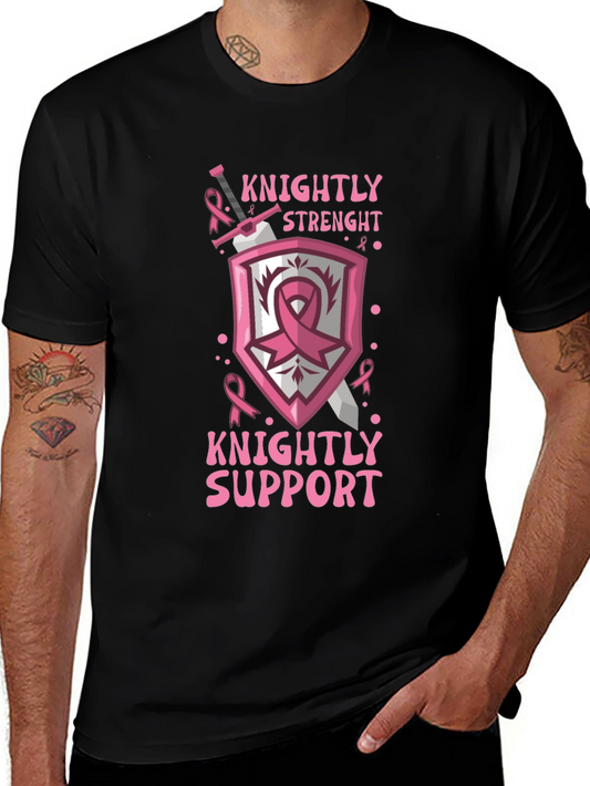 Knightly Strength Breast Cancer Support T-Shirt