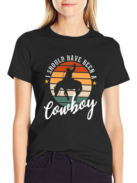 Cowboy Graphic Tee - Retro Style