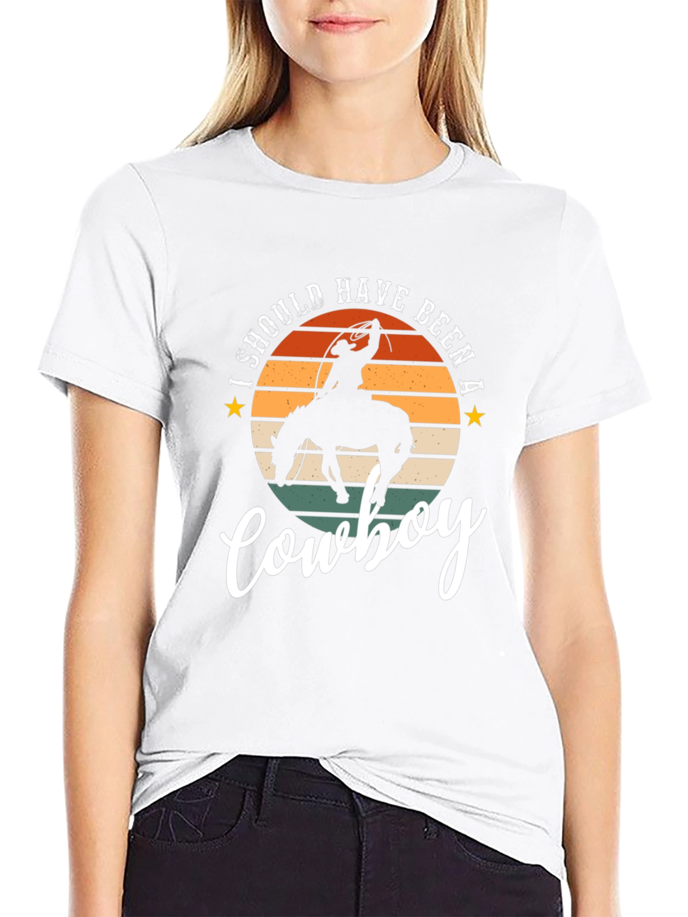 Cowboy Graphic Tee - Retro Style
