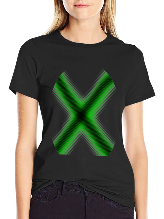 Green X Graphic Black T-Shirt - Gamer Style