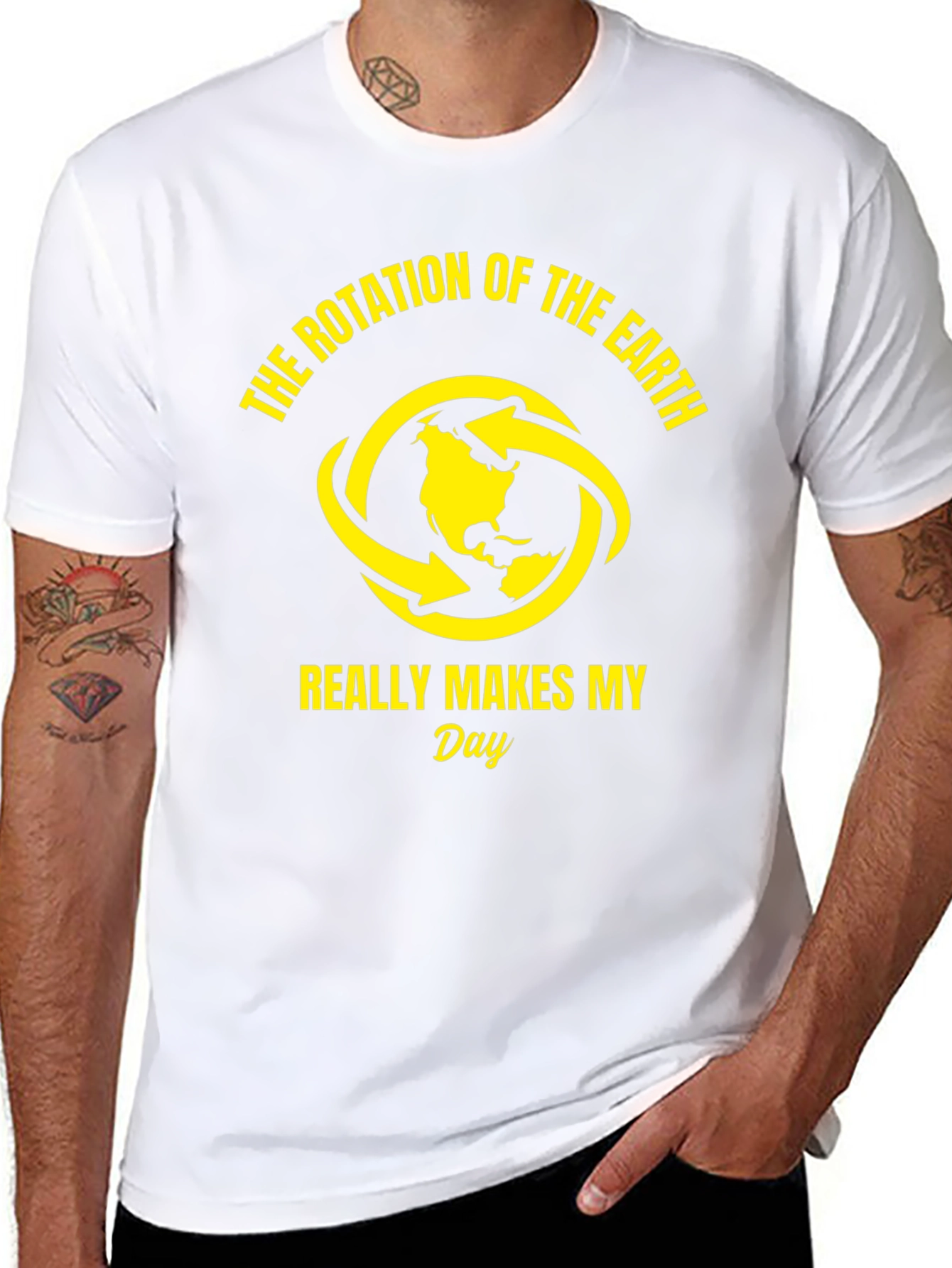 Earth Rotation Graphic Tee - Funny Science T-Shirt