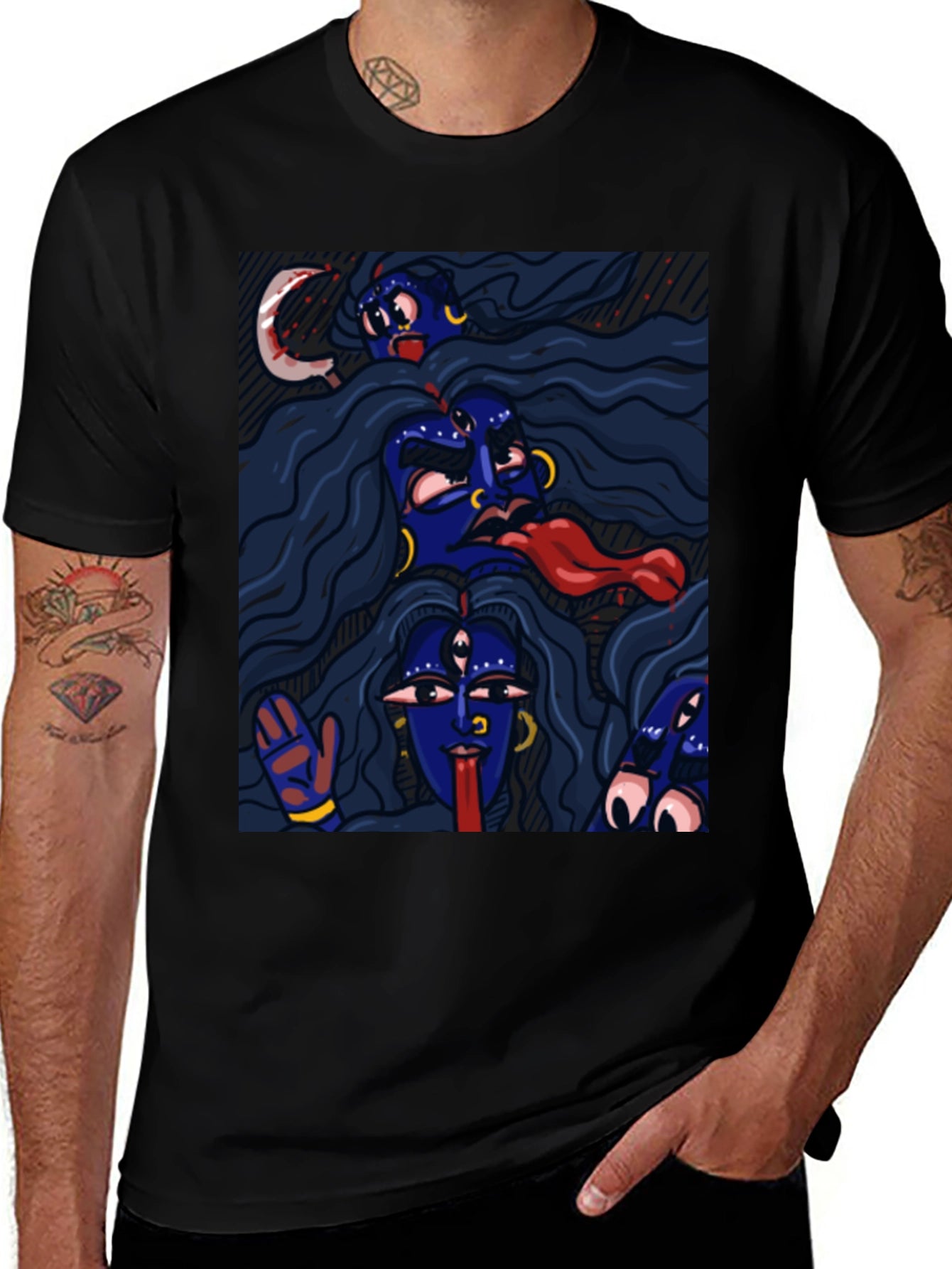 Kali Ma Graphic Tee - Unisex Black T-Shirt