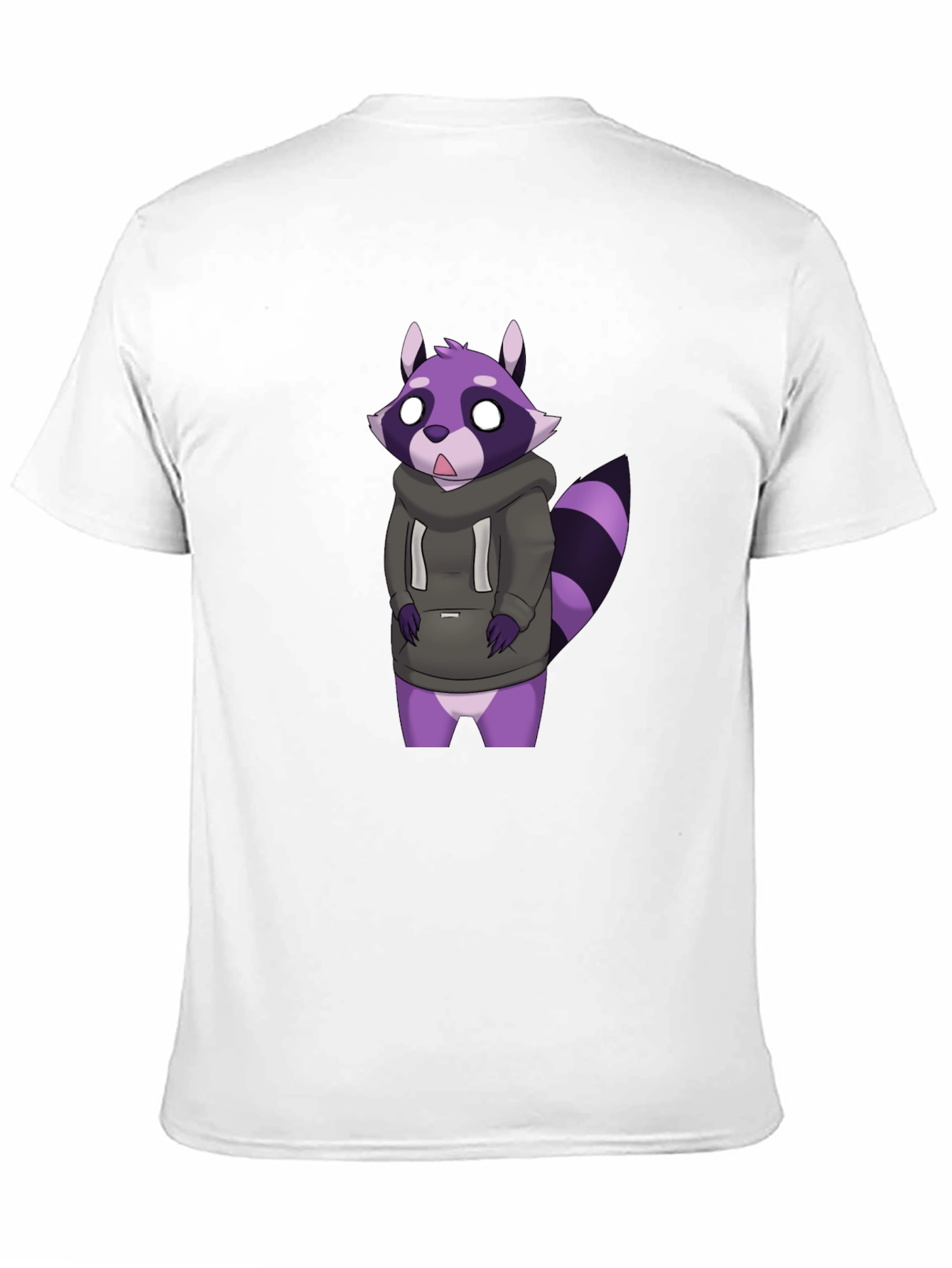 Raccoon Hoodie T-Shirt - Fun Cartoon Graphic Tee