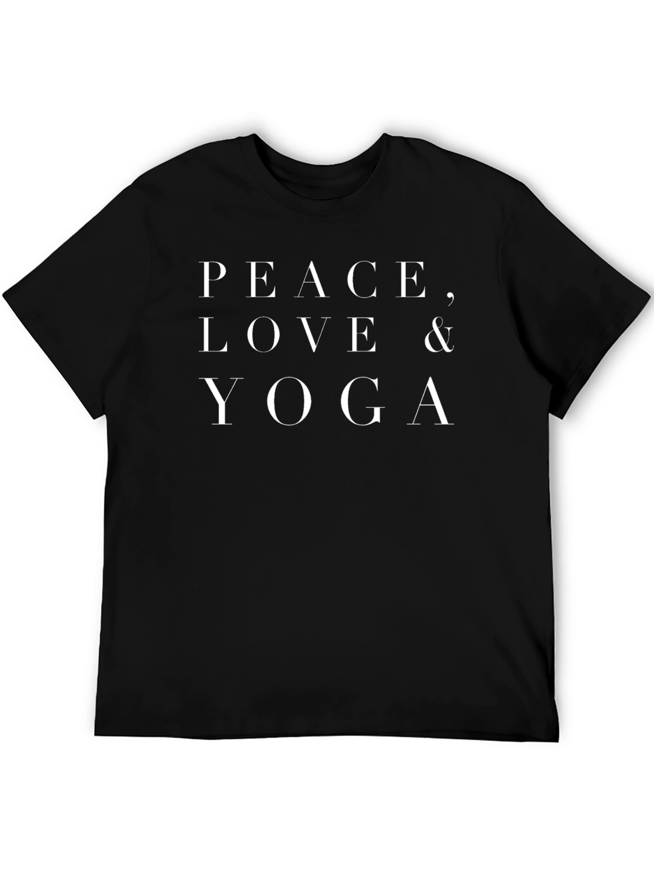 Peace Love & Yoga Black T-Shirt