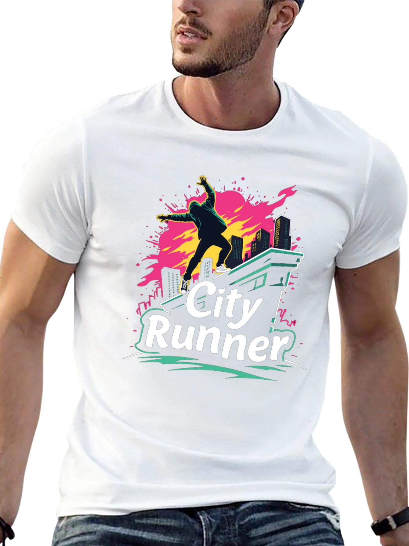 City Runner Graphic T-Shirt - Urban Adventure Tee