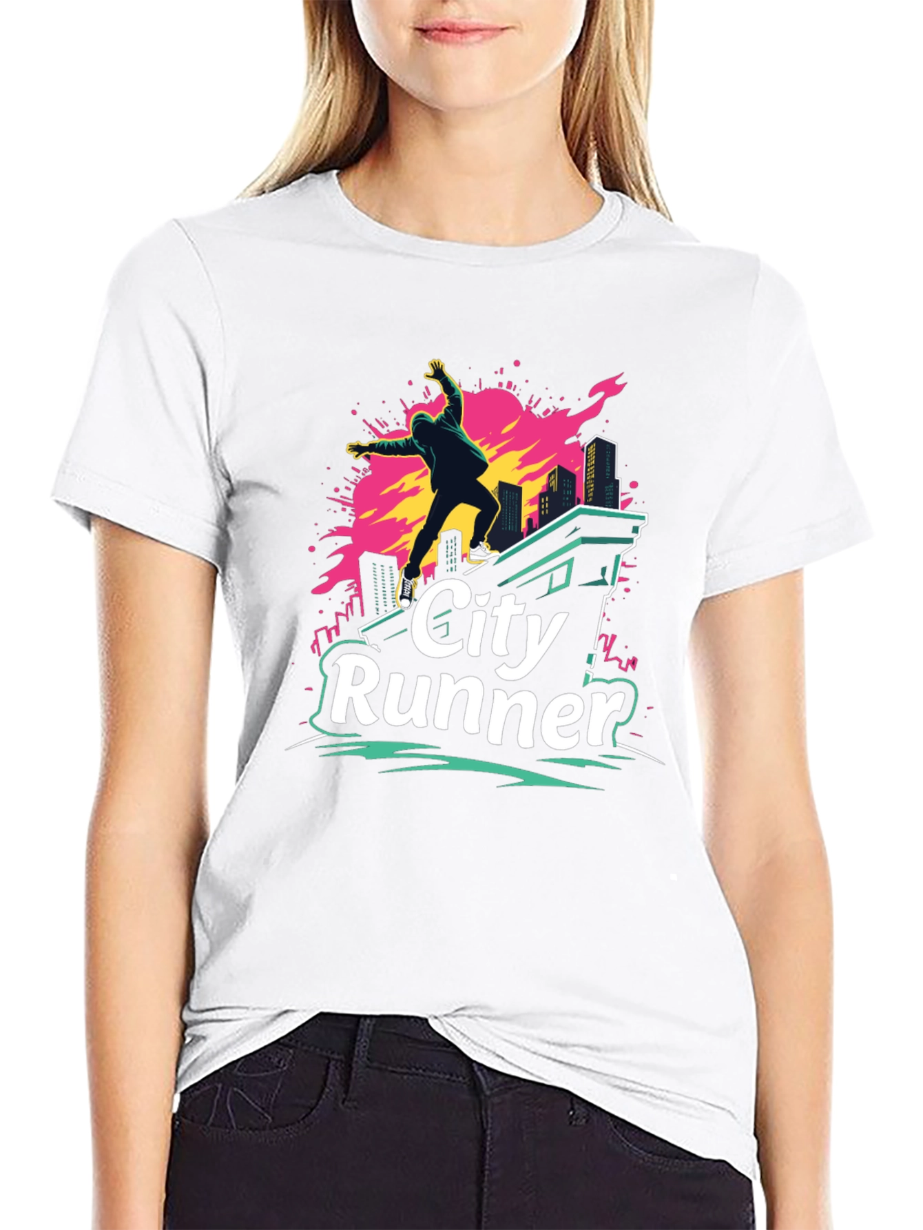 City Runner Graphic T-Shirt - Urban Adventure Tee