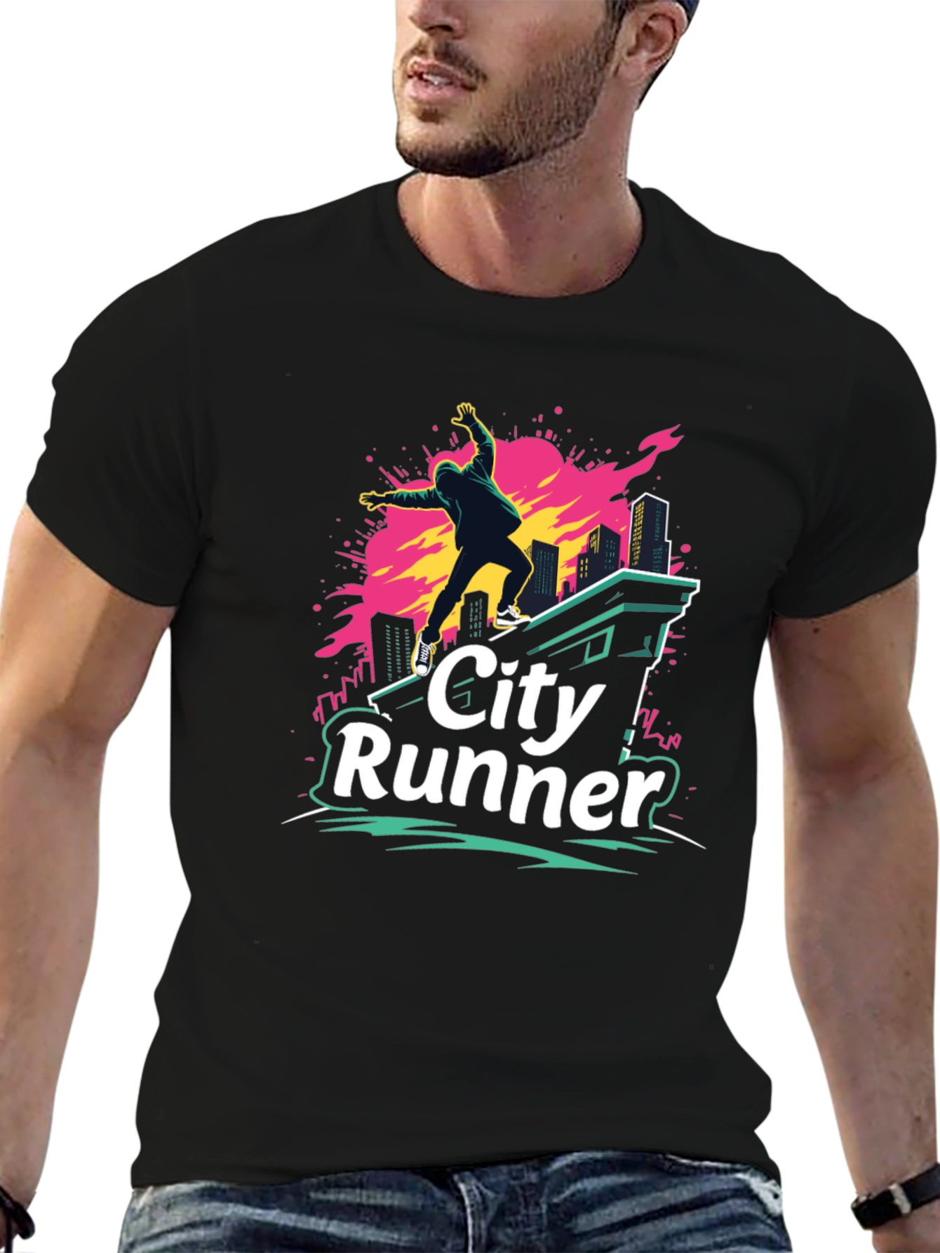 City Runner Graphic T-Shirt - Urban Adventure Tee