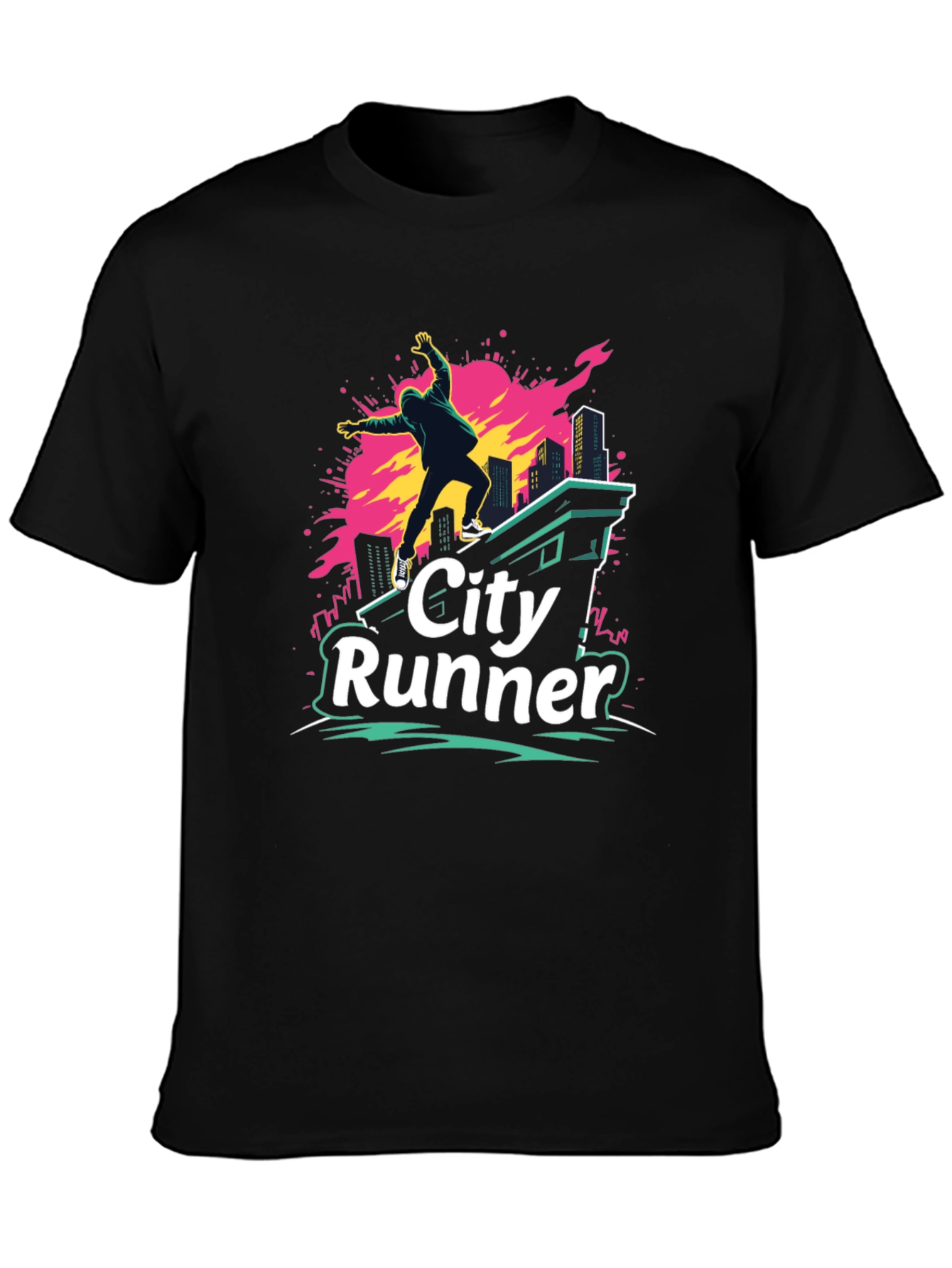 City Runner Graphic T-Shirt - Urban Adventure Tee